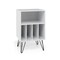 Freestanding Record Player Stand Record Storage Cabinet with Metal Legs